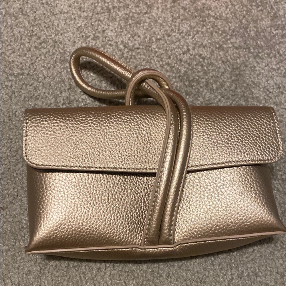 Chantecaille Shimmering Gold Wristlet Clutch